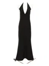 Atu Body Couture Halter-neck Button-front Maxi Dress