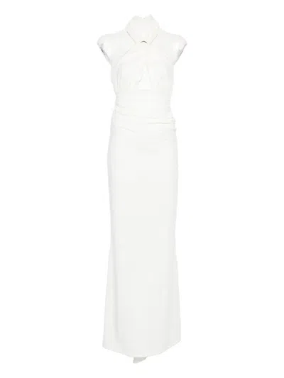 Atu Body Couture Halterneck Maxi Dress In White