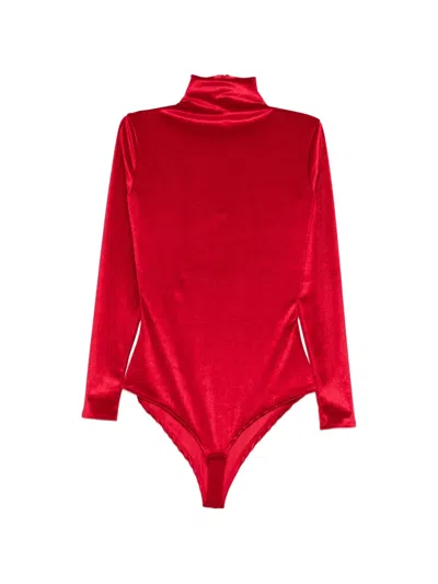 Atu Body Couture High-neck Bodysuit In Red