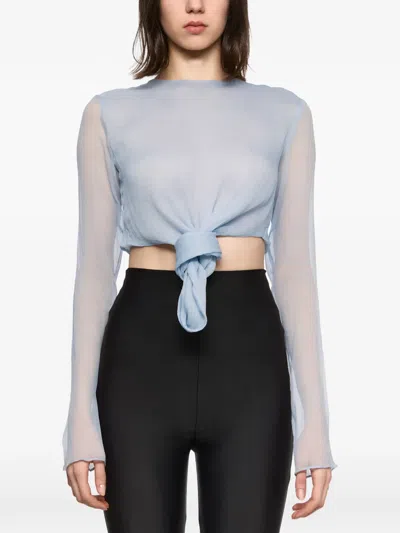 Atu Body Couture Knot-detail Top In Blue