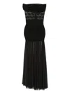 Atu Body Couture Lace-panelled Mesh Maxi Dress