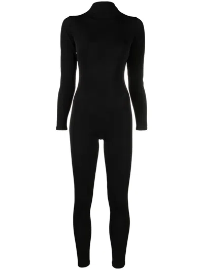 Atu Body Couture Long-sleeve Jumpsuit In Black