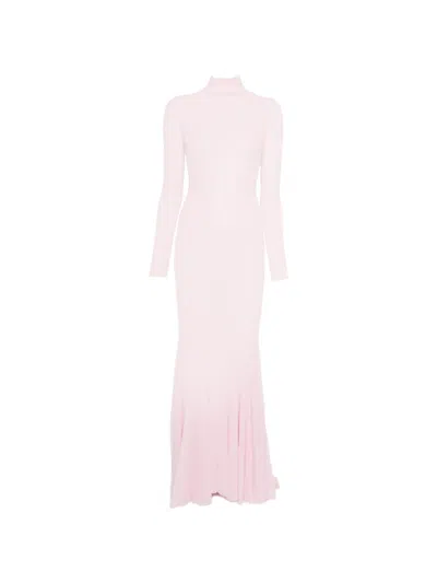 Atu Body Couture Long-sleeved Mermaid Maxi Dress In Pink