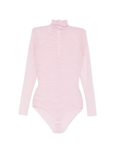 Atu Body Couture Long-sleeved Turtleneck Bodie In Pink