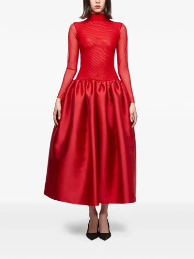 Atu Body Couture Long-sleeve Dress In Red