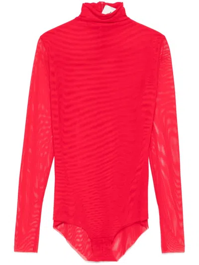 Atu Body Couture Mesh Body In Red