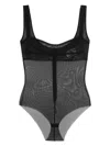 Atu Body Couture Mesh Bodysuit In Schwarz