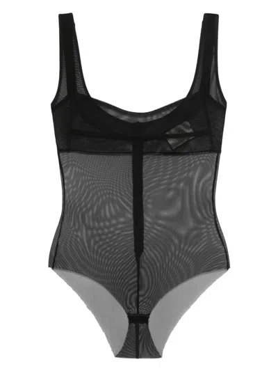 Atu Body Couture Mesh Bodysuit In Schwarz