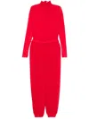 Atu Body Couture Mesh Trouser Set In Red