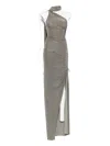 Atu Body Couture One-shoulder Side-split Midi Dress In Multi