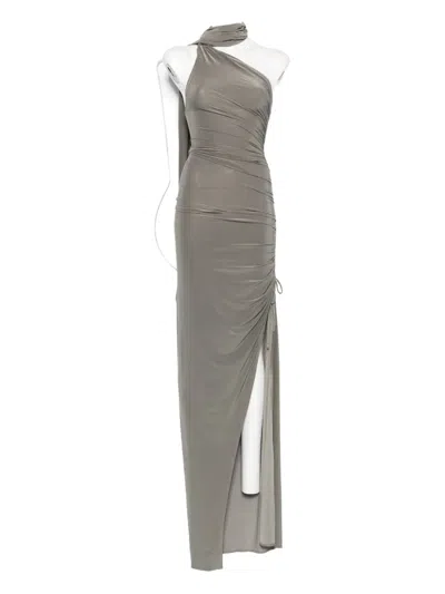 Atu Body Couture One-shoulder Side-split Midi Dress In Multi