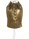 Atu Body Couture Open-back Top In Gold