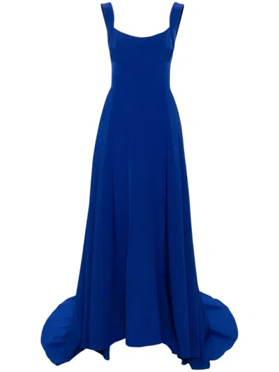 Atu Body Couture Pleated Maxi Dress In 蓝色
