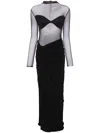 Atu Body Couture Ruched Maxi Dress In Black