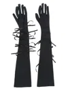 Atu Body Couture Satin Gloves In Black