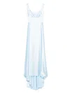 Atu Body Couture Satin Maxi Dress In Blue
