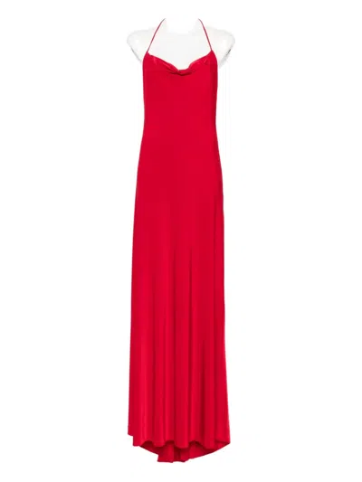 Atu Body Couture Scoop-neck Maxi Dress In Red
