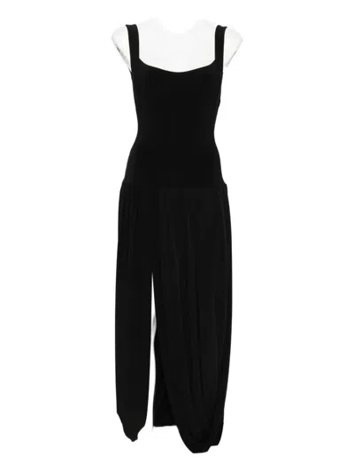 Atu Body Couture Scoop-neck Midi Dress In Black