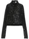 Atu Body Couture Sequinned Blouse In Black