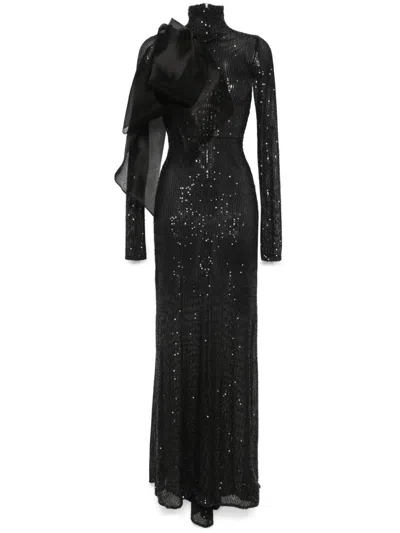 Atu Body Couture Sequinned Maxi Dress In 黑色