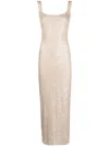 Atu Body Couture Sleeveless Sequinned Dress In Neutrals