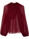 Atu Body Couture Silk Blouse In Red