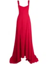 Atu Body Couture Sleeveless Crepe Gown In Red