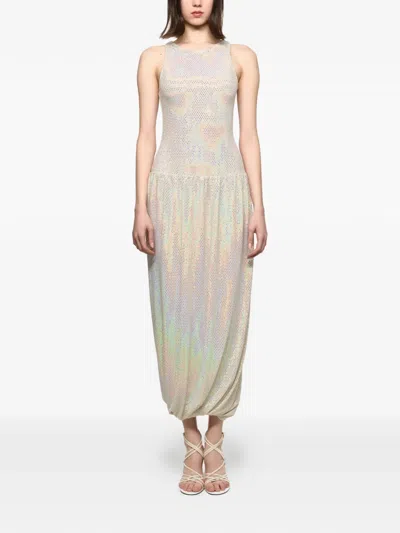 Atu Body Couture Sleeveless Midi Dress In Neutral