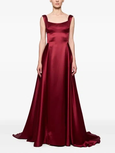 Atu Body Couture Square-neck A-line Dress In Red