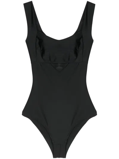 Atu Body Couture Square-neck Bodysuit In Black