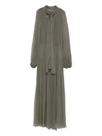 Atu Body Couture Tied Plissé Maxi Dress In Animal Print