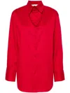 Atu Body Couture Cotton Twill Shirt In Red