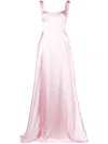 Atu Body Couture Satin-finish Sleeveless Gown In Pink