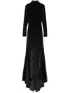 Atu Body Couture Velvet Maxi Dress In Black
