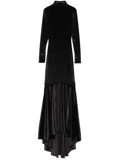 Atu Body Couture Velvet Maxi Dress In Black