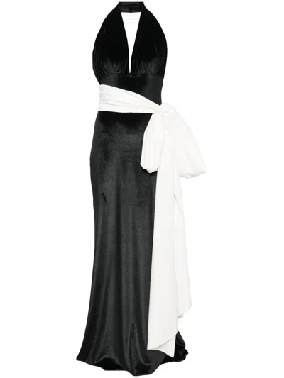 Atu Body Couture Maxikleid Aus Samt In Schwarz