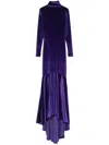 Atu Body Couture Velvet Mermaid Gown In Purple