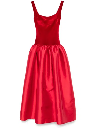 Atu Body Couture Abendkleid Mit Samteinsatz In Rot