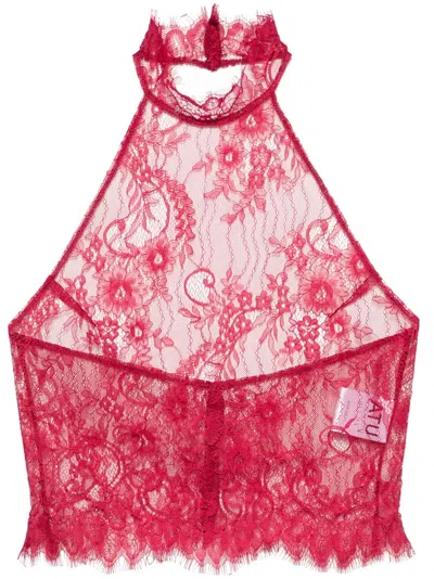 Atu Body Couture X Rue Ra Lace Tank Top In Red