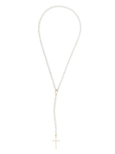 Atu Body Couture Cross-pendant Necklace In White