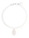 Atu Body Couture Quartz-pendant Pearl Necklace In White