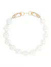 Atu Body Couture Rhinestone-embellished Pearl Necklace In White