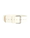 Atxa Woman Belt Cream Size Onesize Leather In White