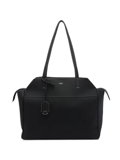 Au Depart Cité Leather Tote Bag In Black