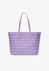 Au Depart No. 47 Monogram Coated Canvas Tote Bag In Purple