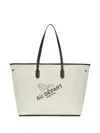 Au Depart No. 55 Geometric-print Tote Bag In White