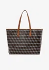 Au Depart No. 55 Monogram Coated Canvas Tote Bag In Brown