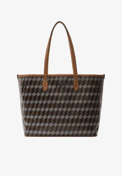 Au Depart No.47 Reversible Monogram Tote Bag In Brown
