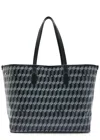 Au Depart No.55 Printed Leather Tote In Blue