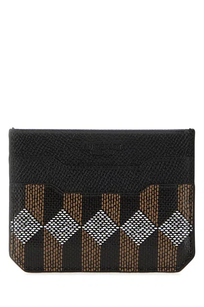 Au Depart Printed Leather Card Holder